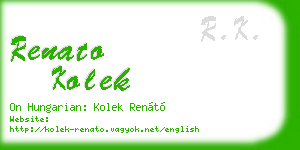 renato kolek business card